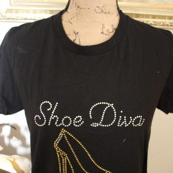 SHOE Diva Rhinestone T-Shirt - Picture 2 of 3